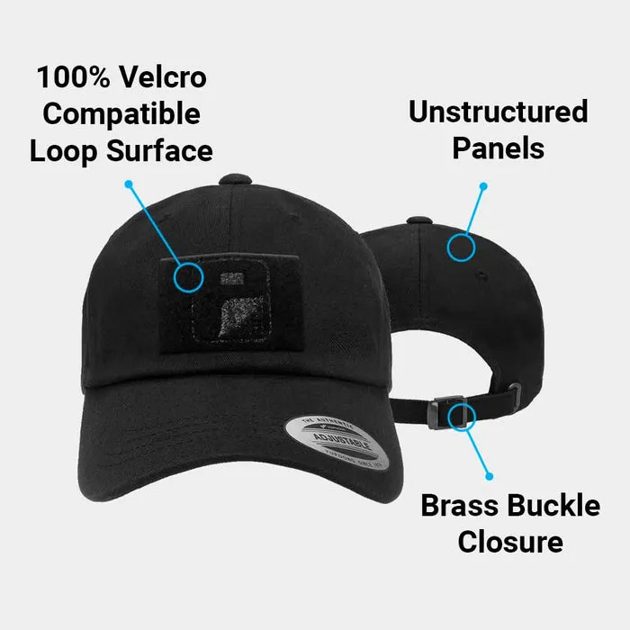 Pull Patch Dad Hat Curved Bill Adjustable kasket black bomuld