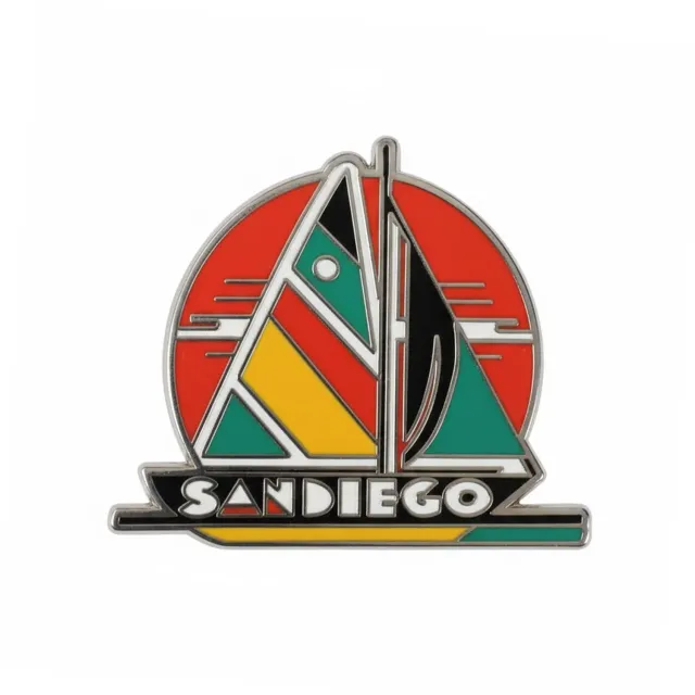 Vagabond Heart San Diego pin hård emalje 32 mm