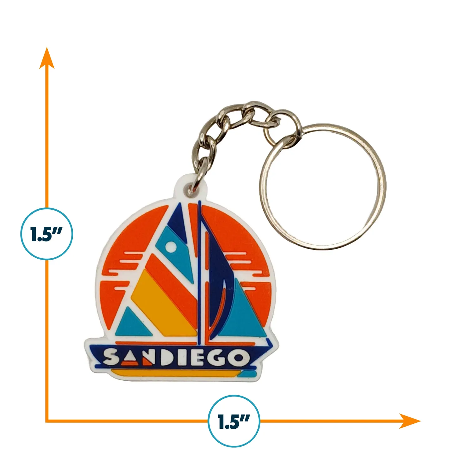 Vagabond Heart San Diego nøglering broderet