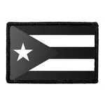Pull Patch Cuba Flag patch sort/hvid velcro 1 stk