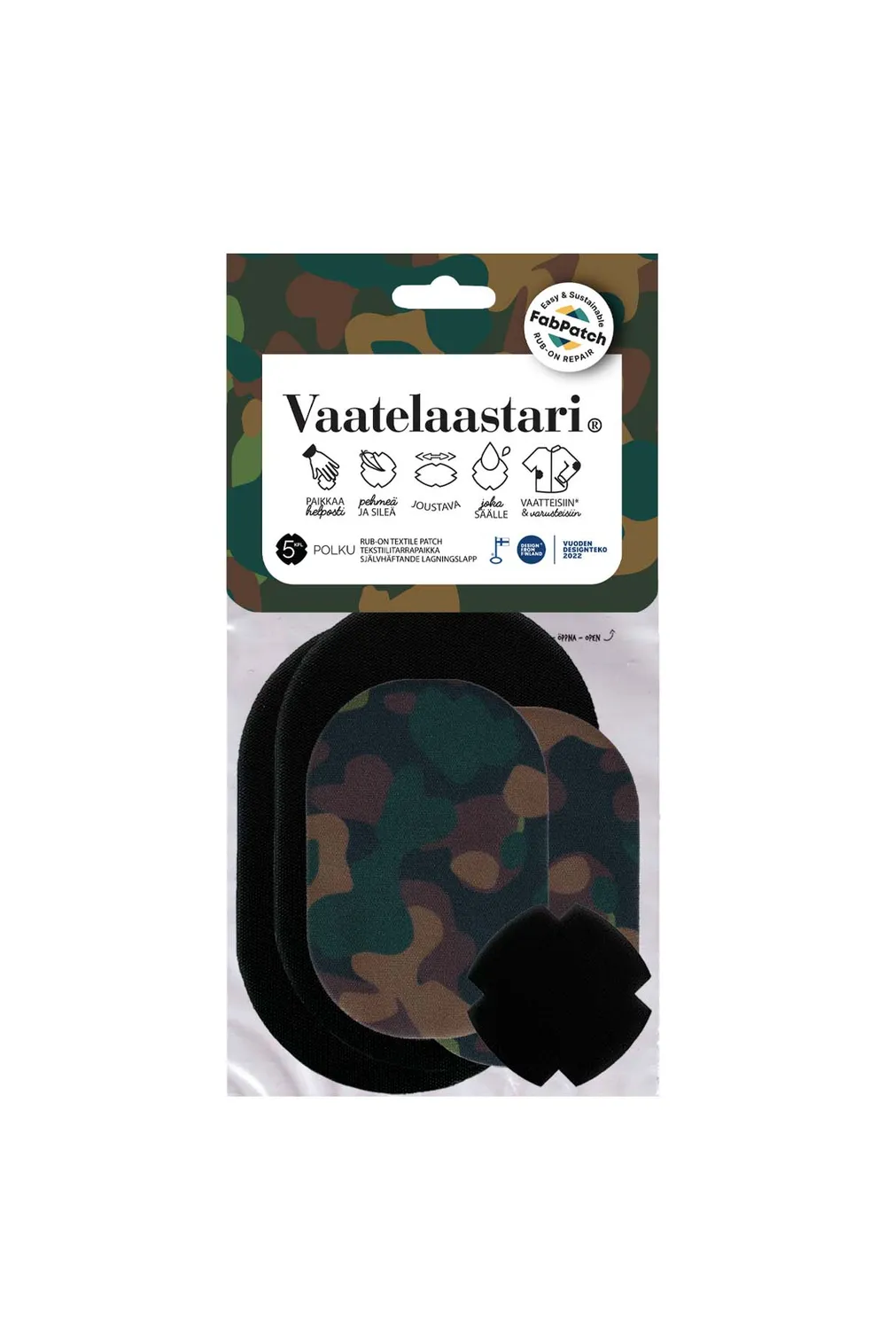 FabPatch Polku lapper 5 stk sort camo