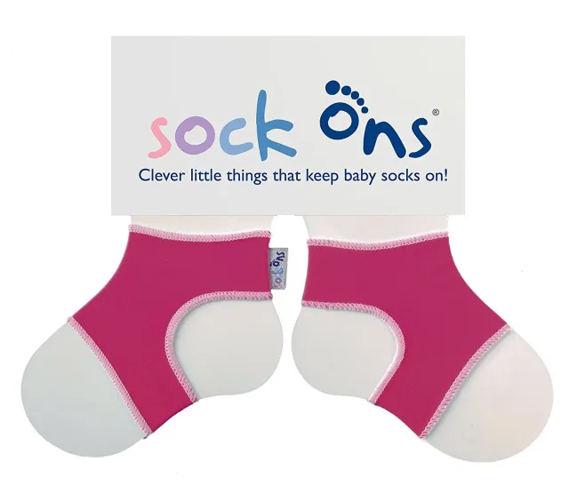 Sock Ons strømpeholder 0-6 mdr fuchsia pink