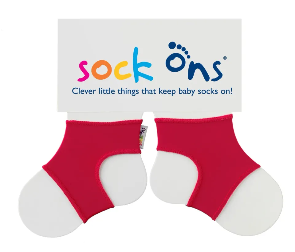 Sock Ons Brights sokkeholder 6-12 mdr rød