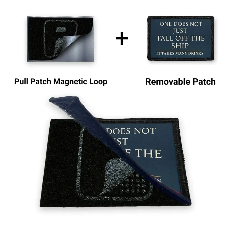 Pull Patch Fall Off The Ship patch magnet 7,6x5 cm