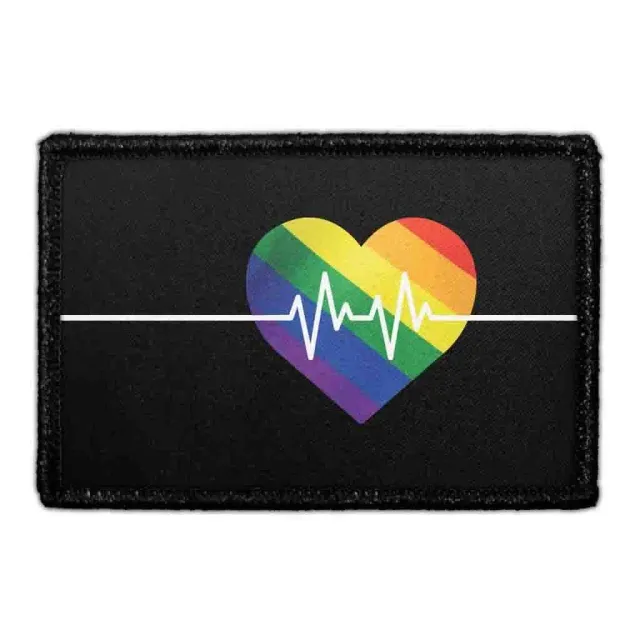 Pull Patch Pride Heartbeat patch 76x51 mm velcro