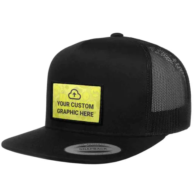 Pull Patch Custom Graphic flat bill trucker sort bundle