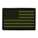 Pull Patch American Flag Military Green patch med velcro grøn