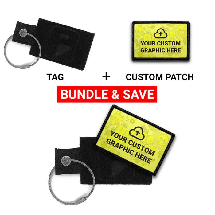 Pull Patch Custom Graphic + Tag patch sæt lodret