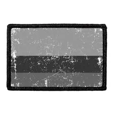 Pull Patch Columbia Flag patch sort-hvid velcro