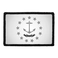Pull Patch Rhode Island flag patch sort hvid