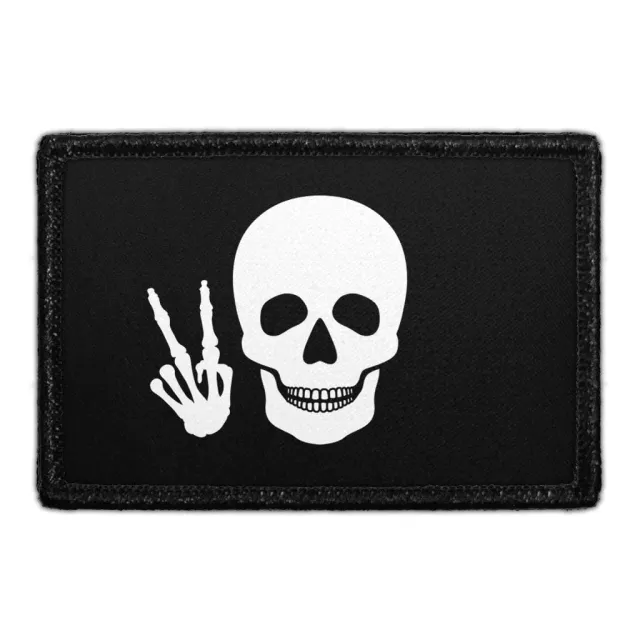 Pull Patch Skull Peace Sign velcropatch 76x51 mm