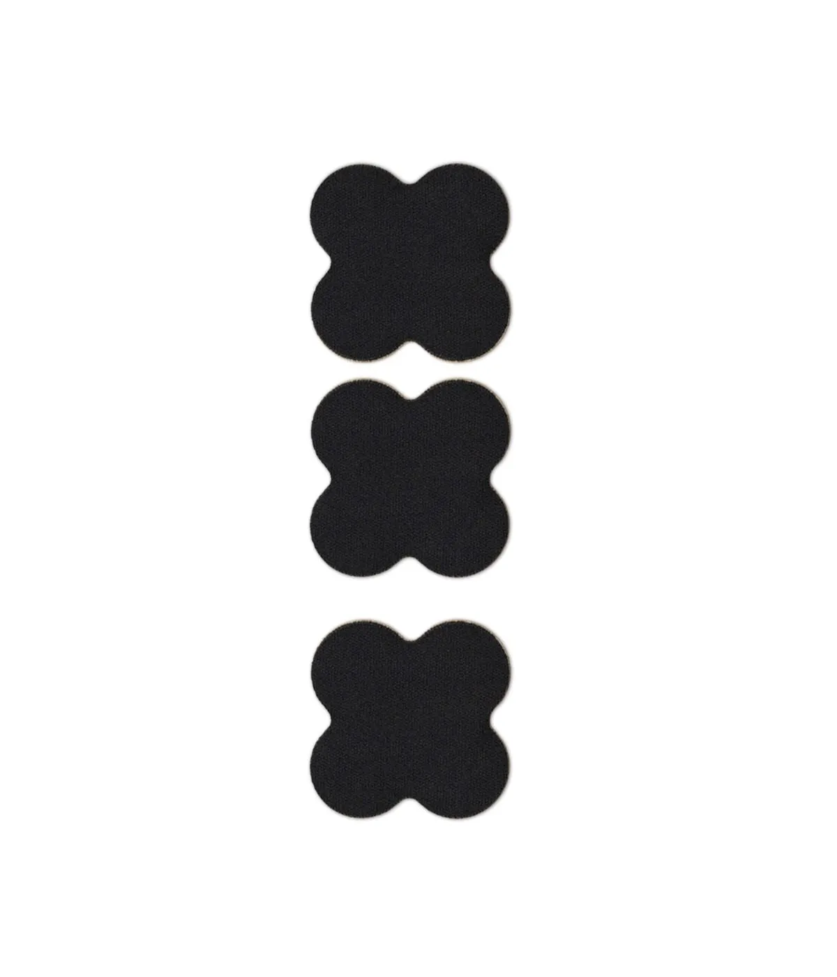FabPatch Stretch Black mini flowers tekstillapper 4-pak