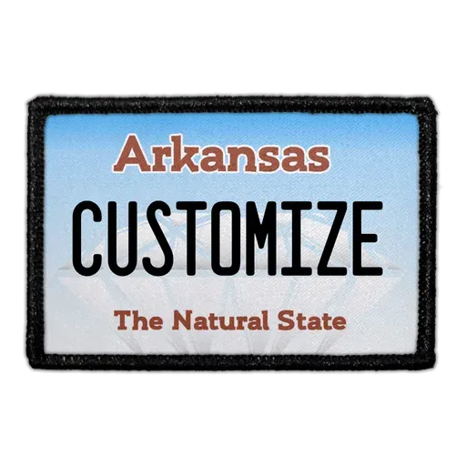 Pull Patch Arkansas License Plate patch tilpasbar 1 stk