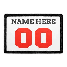 Pull Patch Customizable Jersey patch rød hvid sort velcro