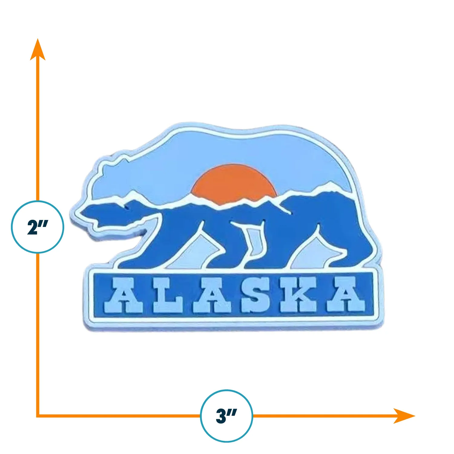 Vagabond Heart Alaska magnet køleskabsmagnet 76 mm 3D gummi