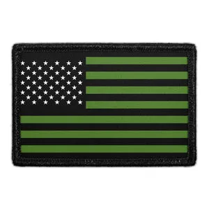Pull Patch Green Stripes patch med velcro grøn-hvid