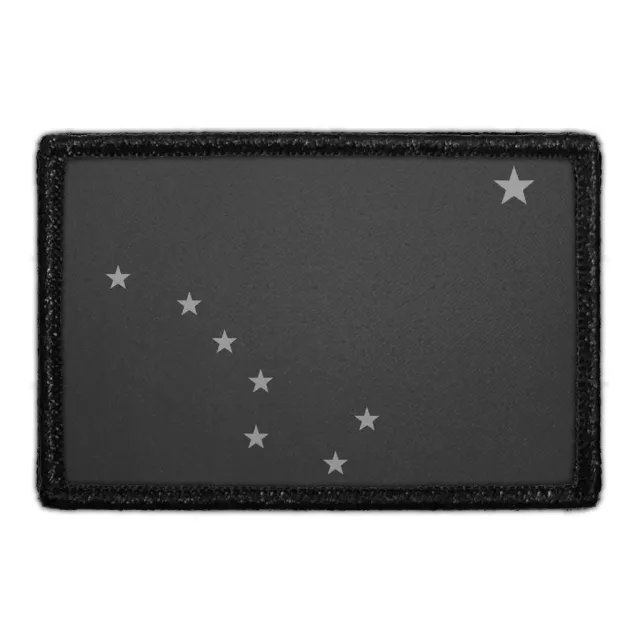 Pull Patch Alaska State Flag patch sort hvid