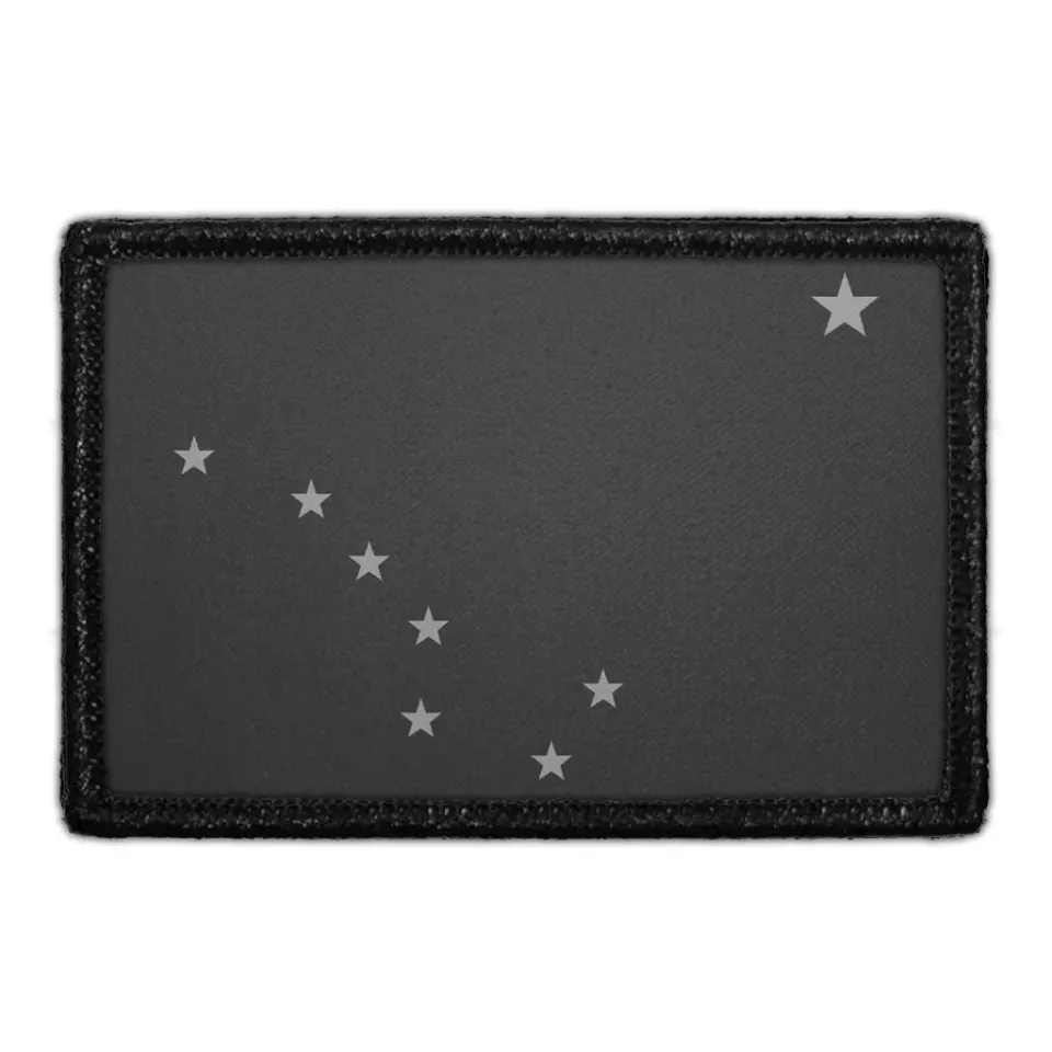 Pull Patch Alaska State Flag patch sort hvid