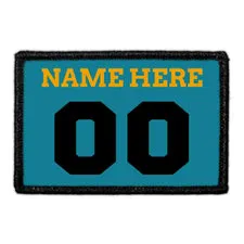 Pull Patch Customizable Jersey patch teal guld sort velcro