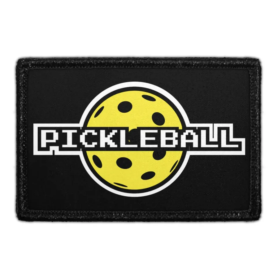 Pull Patch Pickleball 8-Bit patch gul med velcro