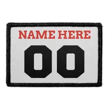 Pull Patch Customizable Jersey Silver Black Red patch 76mm