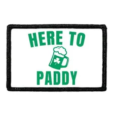 Pull Patch Here To Paddy Beer patch hvid