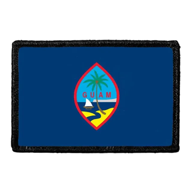 Pull Patch Guam Flag Color patch med velcro i farve