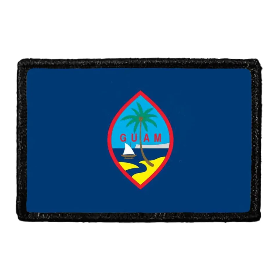 Pull Patch Guam Flag Color patch med velcro i farve