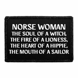 Pull Patch Norse Woman patch med velcro – tekst
