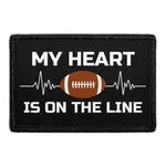 Pull Patch My Heart Is On The Line Football patch med velcro