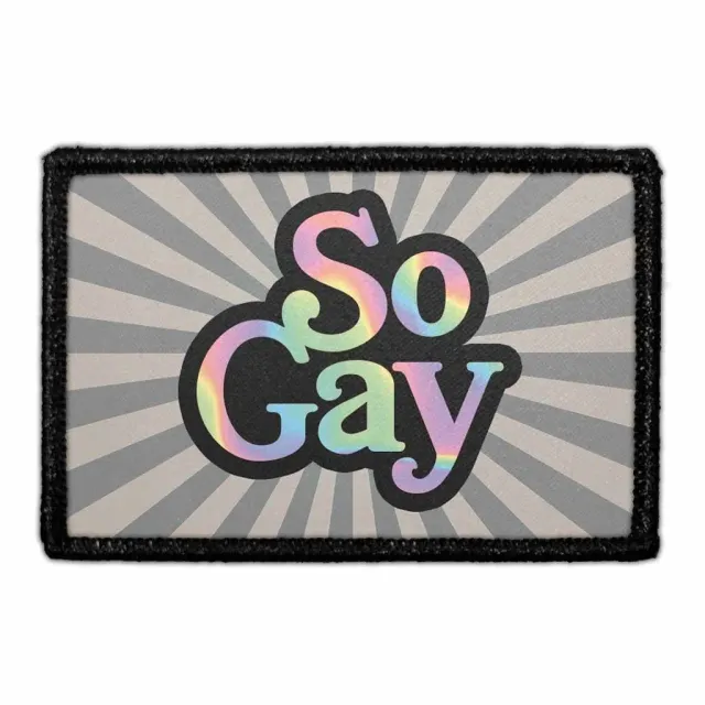 Pull Patch So Gay patch med velcro pride tekst