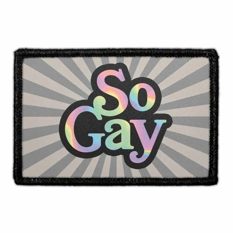 Pull Patch So Gay patch med velcro pride tekst