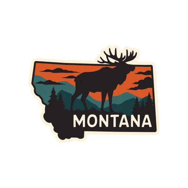 Vagabond Heart Montana klistermærke vinyl mat