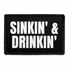 Pull Patch Sinkin & Drinkin patch 7,6x5 cm golfhumor