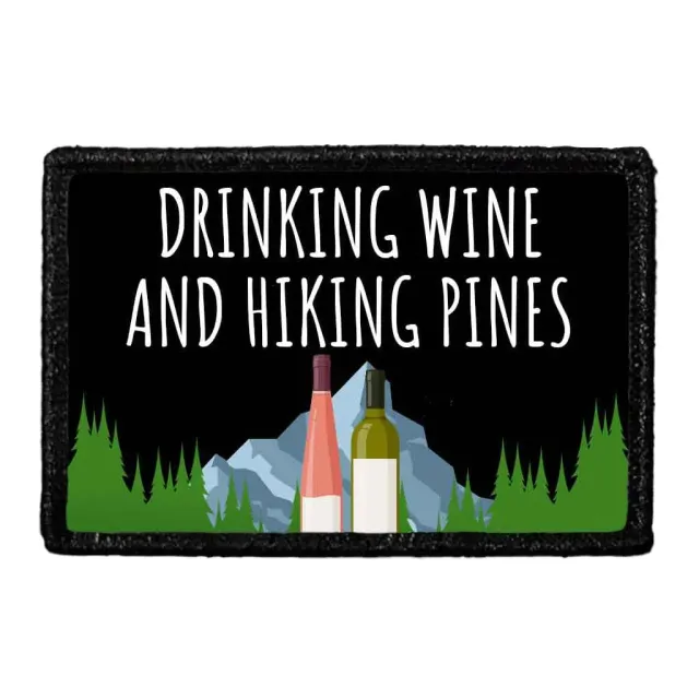 Pull Patch Drinking Wine Hiking Pines patch 7,6x5 cm vin