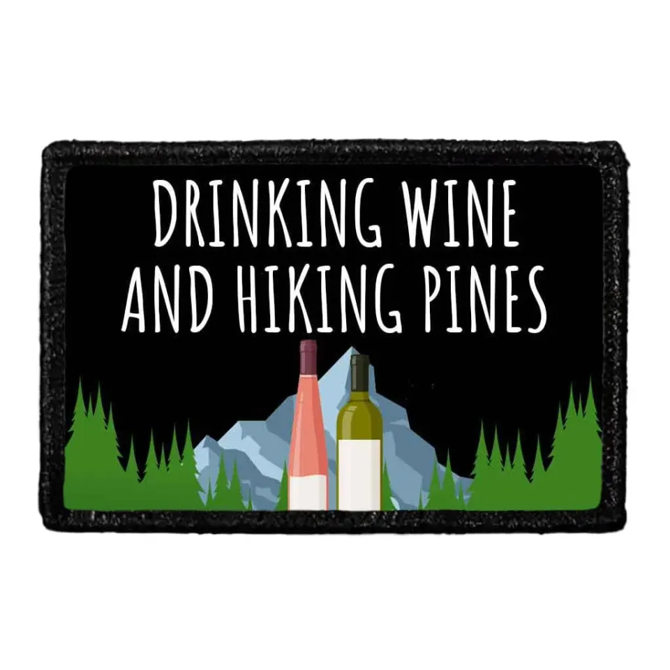 Pull Patch Drinking Wine Hiking Pines patch 7,6x5 cm vin