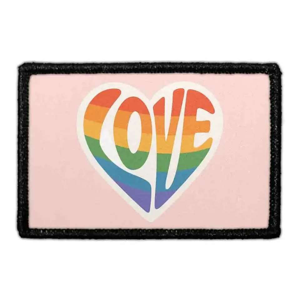 Pull Patch Pride Heart patch med velcro hjerte