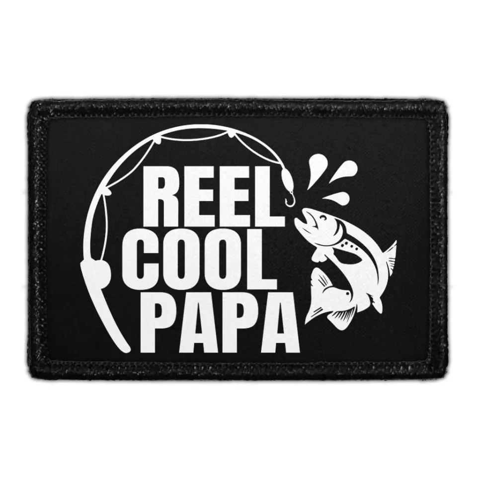 Pull Patch Reel Cool Papa patch med velcro til far