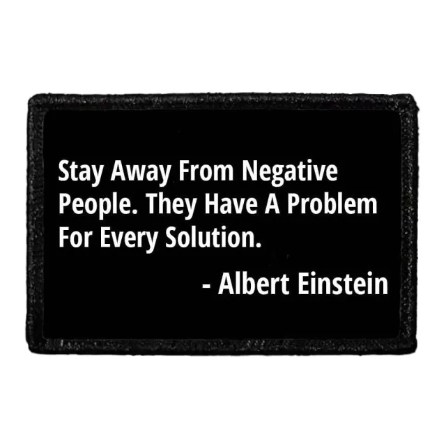 Pull Patch Stay Away Negative People patch velcro citat