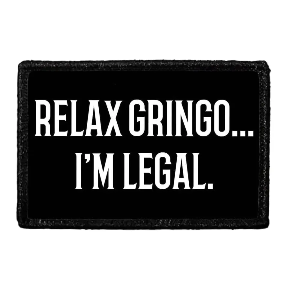 Pull Patch Relax Gringo I'm Legal patch 1 stk med velcro