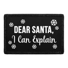Pull Patch Dear Santa I Can Explain patch med velcro