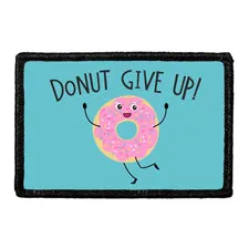 Pull Patch Donut Give Up velcro patch sjov