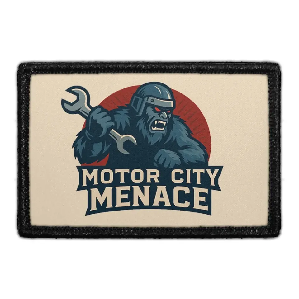Pull Patch Motor City Menace patch med velcro 1 stk
