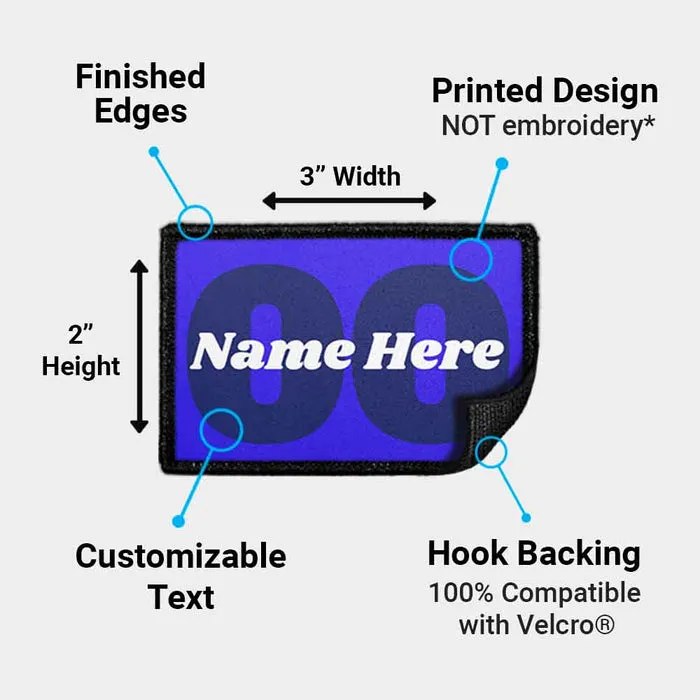Pull Patch Custom Name Over Number patch med navn og nummer
