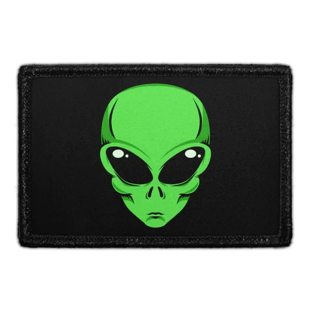 Pull Patch Alien Head patch med velcro grøn