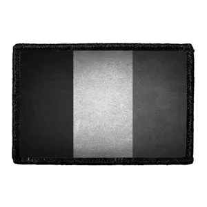 Pull Patch France Flag Black and White Distressed patch