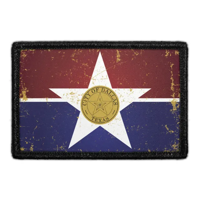 Pull Patch Dallas Flag patch farve velcro 76x51 mm