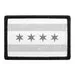 Pull Patch Chicago City Flag patch black white