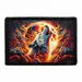 Pull Patch Fire Wolf Howling At The Moon patch med velcro