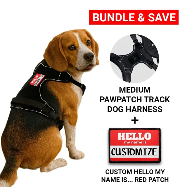 Pull Patch PawPatch Track hundesele sæt medium rød